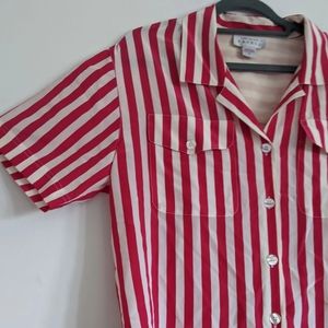 Silk button down button up blouse